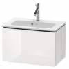 Duravit L-Cube - Umývadlová skrinka Compact, 40x62x39 cm, 1 zásuvka, lesklá biela LC615602222