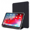 Pouzdro z PU kůže pro Apple iPad Pro 12.9 (2021) + slot pro Apple Pencil - černá