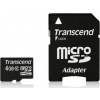 Transcend Micro SDHC karta 4GB Class 10 + Adaptér TS4GUSDHC10