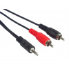 PremiumCord kabel Jack 3.5mm - 2xCINCH, M/M, 1,5m kjackcin015