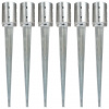 Vidaxl Kotviace hroty 6 ks strieborné 10x76 cm