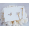 B-TOP Dámske náušnice s Motýľmi - zlatá