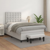 Box spring postel s matrací bílá 120x200 cm umělá kůže Bílá 3137654