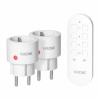 Orno Sada bezdrôtových MINI zásuviek Schuko, diaľkovo ovládané 2+1, 2300W