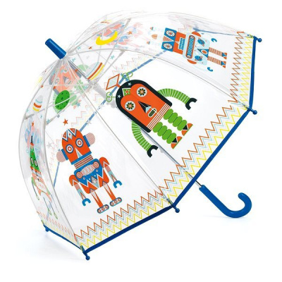 Djeco Krásny dizajnový dáždnik – Roboti 3070900048065