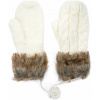 Rukavice Minsk - biele | s kožušinkou, so šnúrkou rk13353