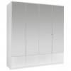 MID.YOU BIELA SKRIŇA SO ZRKADLOM, biela, 180/199/58 cm - Skrine - 001787054211