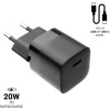 Set sieťovej nabíjačky FIXED Mini s USB-C výstupom a USB-C/USB-C kábla, podpora PD, 1 meter, 20W, či FIXC20M-CC-BK
