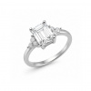iZlato Forever Zásnubný prsteň Delphine s Emerald moissanitom 2,00 ct, striebro ISBR101