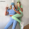 Epiphlulu bezšvový jogu set žien športový outfit (Epiphlulu bezšvový jogu set žien športový outfit)