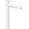 HANSGROHE Talis E páková batéria pre umývadlové misy, s odtokovou súpravou s tiahlom, výška výtoku 234 mm, matná biela, 71716700