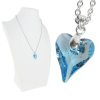 CITY STORM Retiazka s príveskom Swarovski v tvare Wild Heart 17 mm -Aquamarine