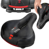 Retoo Gélové sedlo na bicykel s reflektorom | Ergonomické | Komfortné sedlo na bicykel | Sedlo na bicykel, gélové sedlo | Ženy, muži | MTB City Trekking Bike Seat | Retoo
