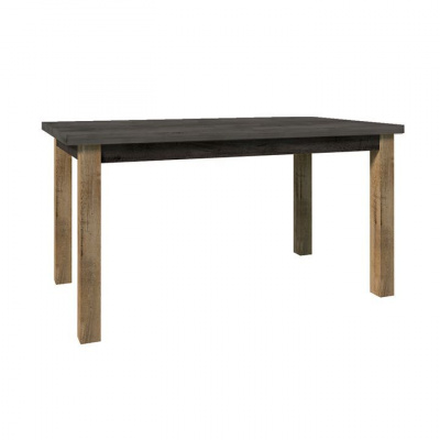 Tempo Kondela Jedálenský stôl, rozkladací, dub lefkas tmavý/smooth sivý, MONTANA STW (160x82x90cm)