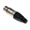 Neutrik Konektor XLR, počet kontaktů: 4, orientace těla: Rovný Vnitřní, pokovení: Stříbro přes nikl, Kabel, 50 V,