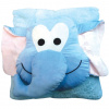 Textilomanie Detský vankúš CUDDLI FRIENDS 70x70 cm plyšový - viac farieb Farba: Modrá