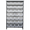 Strend Pro Stojan s plastovými boxami 28 zásobníkov 94 x 30 x 150 cm HL3205