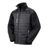 Recycled Black Compass Padded Softshell , Black/Black, S Farba: black/grey, Velkost: XL