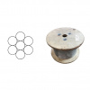 Lano oceľové 1x7, veľká cievka, 1mm, Zn 3490B-10