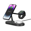AppleMix Stojan / Qi nabíjačka TECH-PROTECT 3v1 pre Apple iPhone / Watch / AirPods - podpora MagSafe - čierna