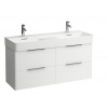 Laufen BASE skrinka pod dvojumýv. 118x39x52 cm,4 zásuvky vr. 2 del.systémov,Biela Matná H4025341102601