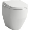 LAUFEN Cleanet Pro Lite sprchová toaleta, stojaca WC misa Rimless s hlbokým splachovaním, s doskou na sedenie, 370 x 530 mm, biela, H617890000S002