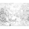 ZUTY Bodkovanie - KOZUB A VIANOČNÝ STROMČEK S DARČEKMI Rámovanie: bez rámu a bez vypnutia plátna, Rozmer: 80x100 cm