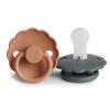 DVOJBALENIE CUMLÍKOV FRIGG DAISY GRAPHITE/ PEACH BRONZE, 0-6M, SILIKÓN