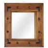 vidaXL Zrkadlo z masívneho akáciového dreva 50x50 cm - Hnedá - 69369-24184