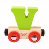 Bigjigs Rail Vagónik drevenej vláčikodráhy Písmeno V