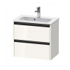 Duravit Ketho.2 Umývadlová skrinka, 55x61x39 cm, 2 zásuvky, lesklá biela K25255022220000