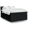 Posteľný rám boxspring s matracom čierny 160x200 cm látka-ForU-3287135