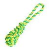 Preťahovadlo lopta s uzlom HipHop bavlnené 23 cm / 90 g limetková, zelená