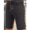 Moderné čierne rifľové kraťasy