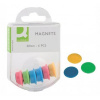 Magnety Q-CONNECT 20 mm, mix farieb, 6 ks