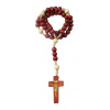 Ruženec (RKZ023) drevo + šnúrka - bordový
