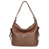 Kožená kabelka na rameno/batoh 328 hnedá