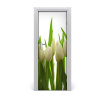 Fototapeta na dvere biele tulipány 75x205