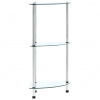 vidaXL Regál s 3 policami, priehľadný 30x30x67 cm, tvrdené sklo - Priehľadné - 147078-96367