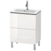 Duravit L-Cube - Umývadlová skrinka Compact, 86x62x39 cm, 2 zásuvky, lesklá biela LC667302222