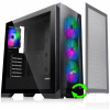EVOLVEO Ptero Q2+, PC skrinka s 2 prednými panelmi - sklenený / mriežka, ATX, čierna, 4x ARGB ventilátor