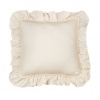 Cotton & Sweets Boho dekoračný vankúš s volánom vanilka