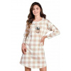 Dámská noční košile Natalie 3224/41 TARO béžová S