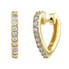 Silvego Strieborné/pozlátené náušnice Evelina v tvare srdca s čírymi Brilliance Zirconia DCC1581EWGP