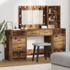 Kosmetický stůl 3 pcs Hnědá 40 x 41 x 135 cm Kompozitní dřevo 3334216