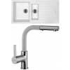 Set Sinks (dřez Perfecto 1000.1 Milk 28 + baterie Enigma S Milk 28) PE100128ENSGR28