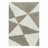 Kusový koberec Tango shaggy 3101 beige Kruh průměr 120 cm