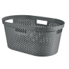 Kôš Curver® INFINITY RECYCLED 40 lit., antracit, 59x39x27 cm, na bielizeň, prádlo