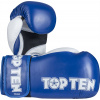 TOP TEN Boxing Gloves “XLP” - 10 oz, red-white Color: Blue - White, Gloves weight: 16 oz