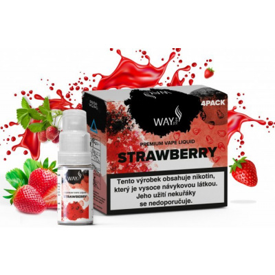e-liquid 10ml WAY to Vape 4Pack Strawberry - 3mg 4Pack 3mg 3mg
